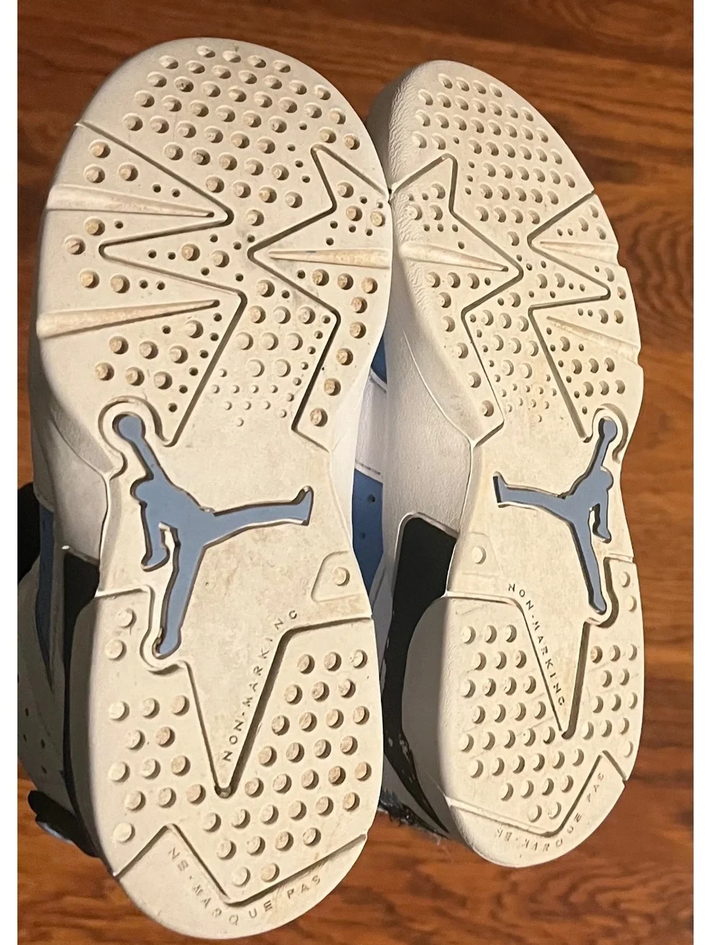 Nike Air Jordan 6 Retro UNC White University Blue Black Size